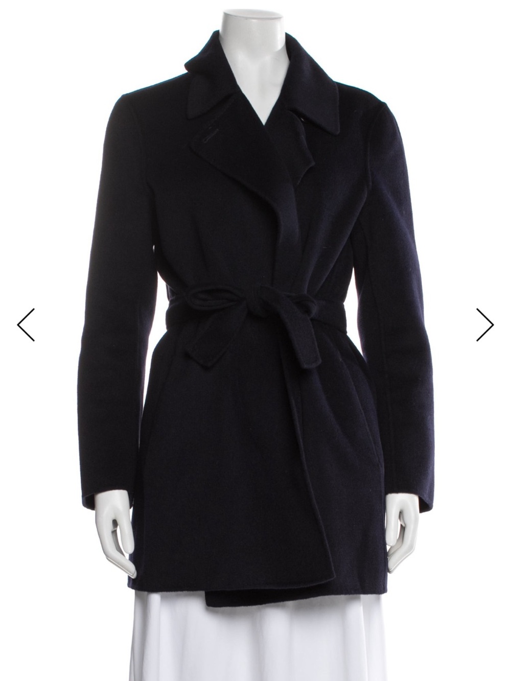 Women’s Belted Wool Coat - Black